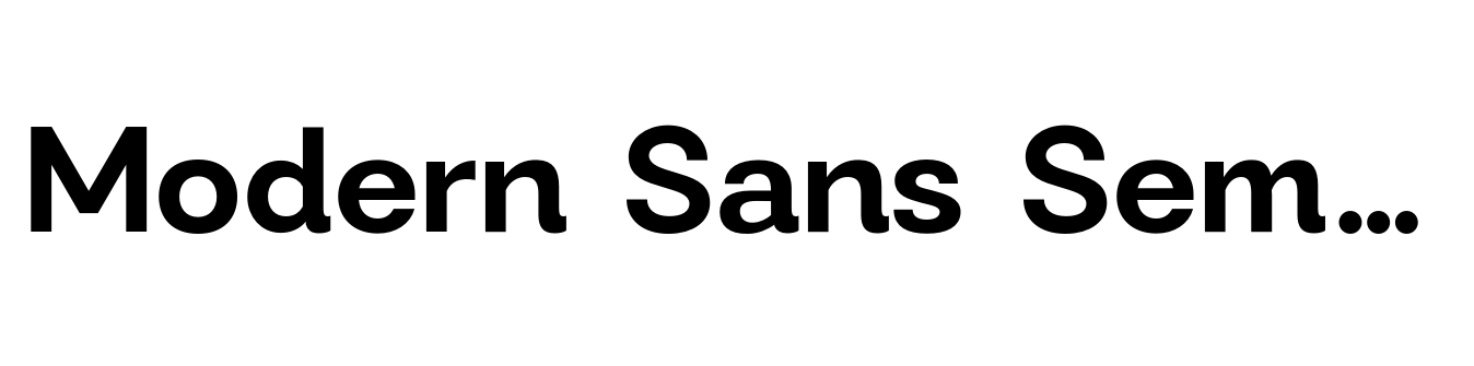 Modern Sans Semi Bold